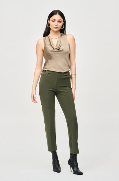 Joseph Ribkoff - Bonded Silk Straight-Leg Pants