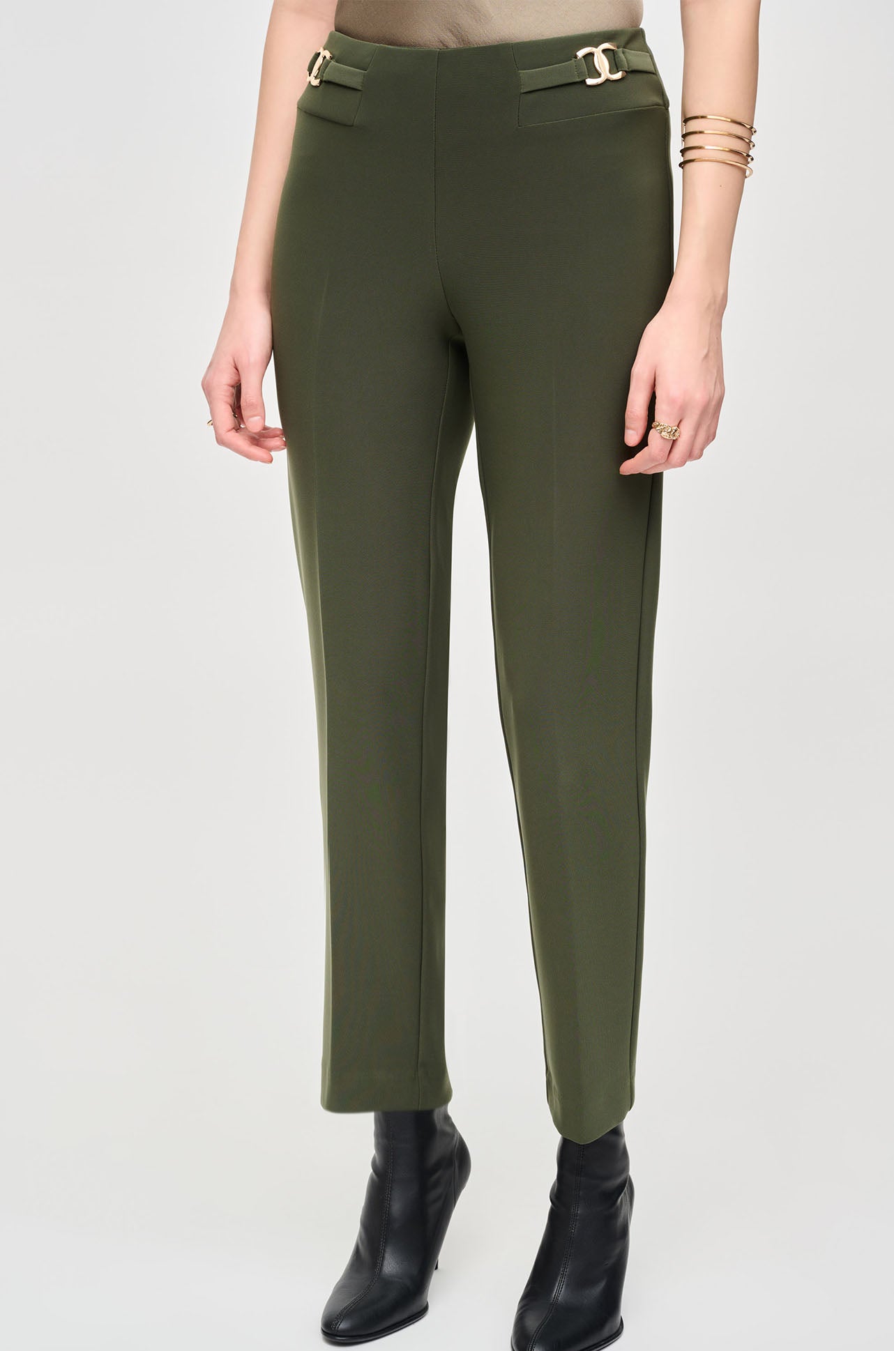 Joseph Ribkoff - Bonded Silk Straight-Leg Pants