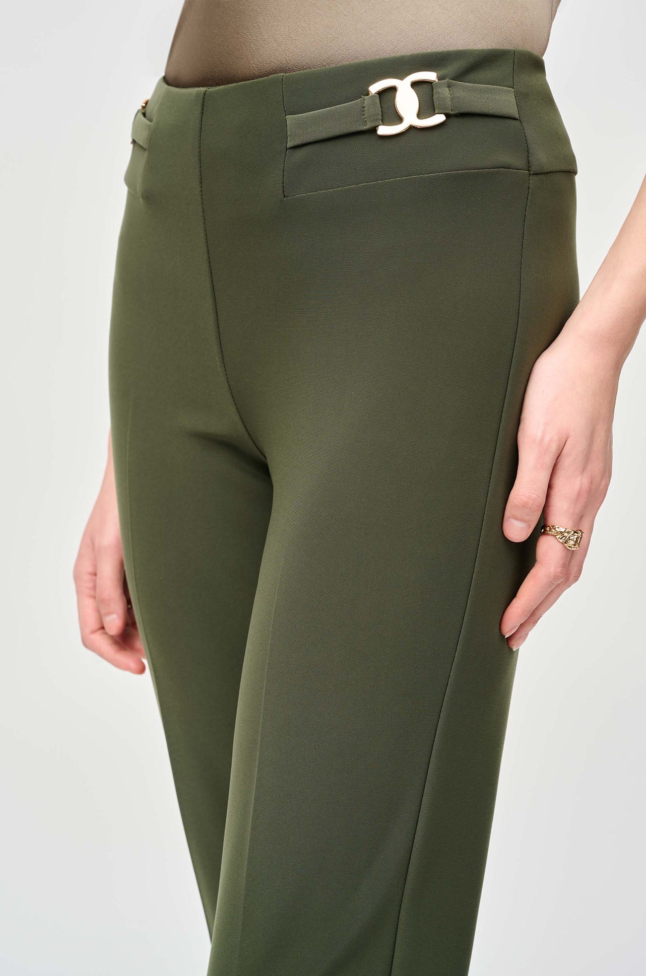 Joseph Ribkoff - Bonded Silk Straight-Leg Pants