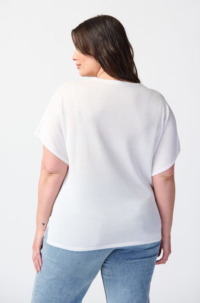 Joseph Ribkoff - Dry Yarn Sweater w/ Cut Out Neckline