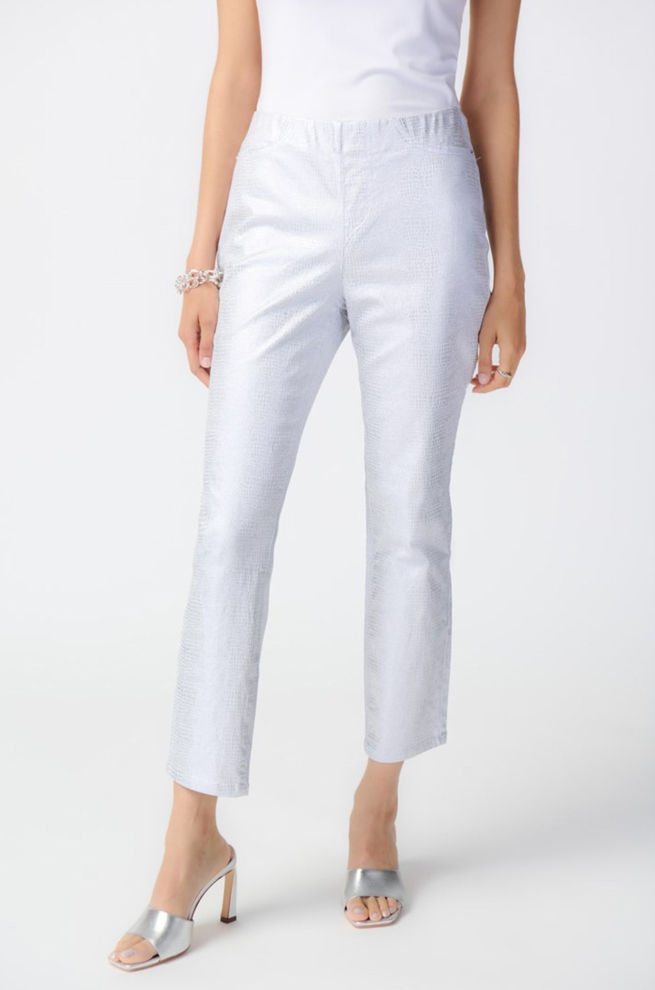 Joseph Ribkoff - Metallic Animal Print Pull-On Pants