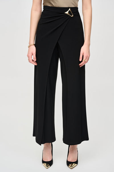 Joseph Ribkoff - Silky Knit Wide-Leg Wrap Pants