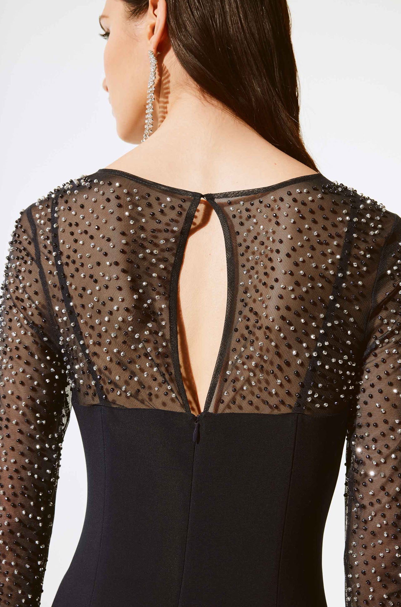 Joseph Ribkoff - Silky Knit and Mesh Sheath Dress
