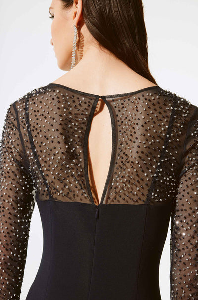 Joseph Ribkoff - Silky Knit and Mesh Sheath Dress