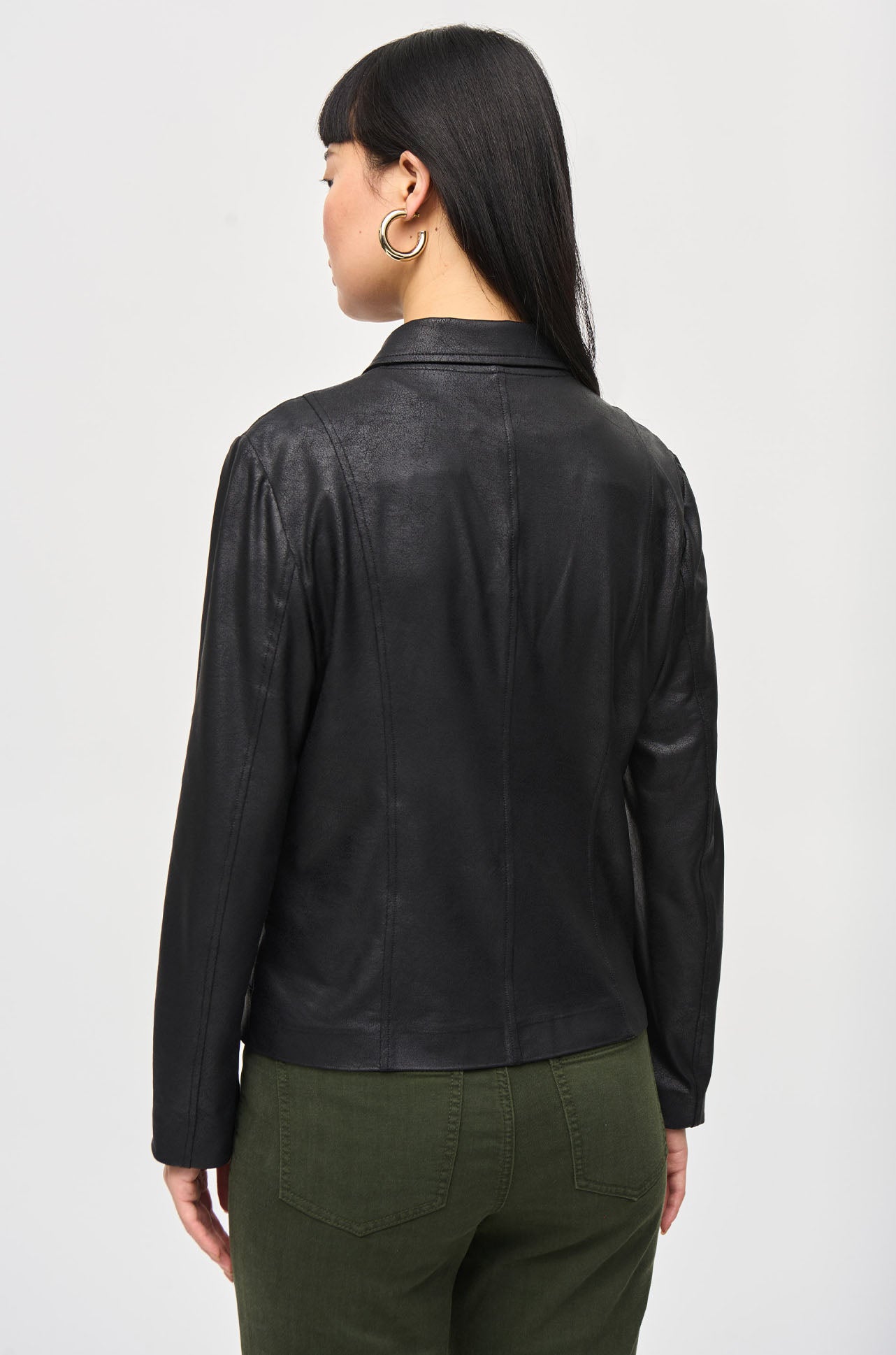 Joseph Ribkoff - Foiled Knit Moto Jacket