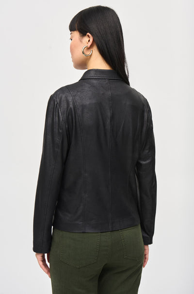 Joseph Ribkoff - Foiled Knit Moto Jacket