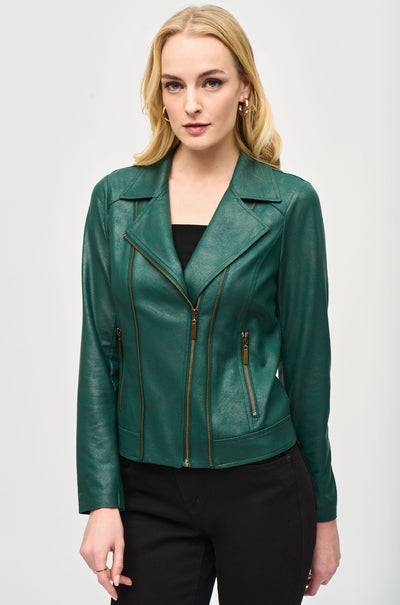 Joseph Ribkoff - Foiled Knit Moto Jacket
