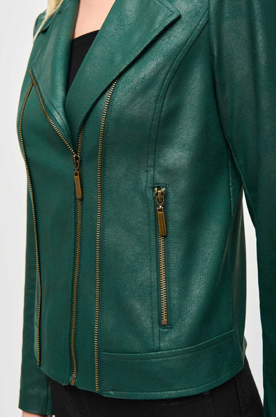 Joseph Ribkoff - Foiled Knit Moto Jacket