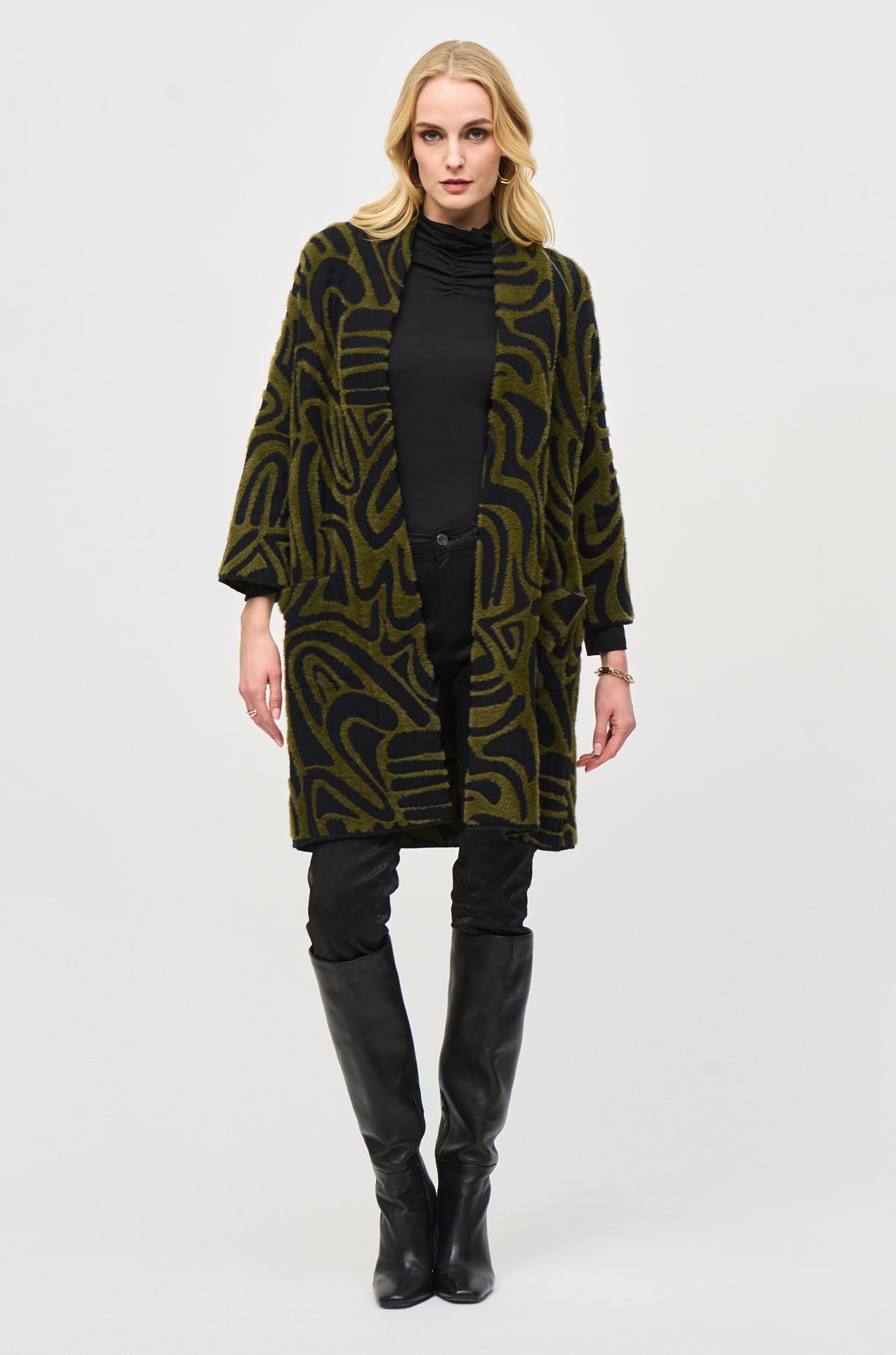 Joseph Ribkoff - Embossed Jacquard Knit Cover Up