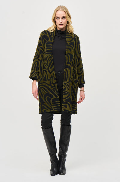 Joseph Ribkoff - Embossed Jacquard Knit Cover Up