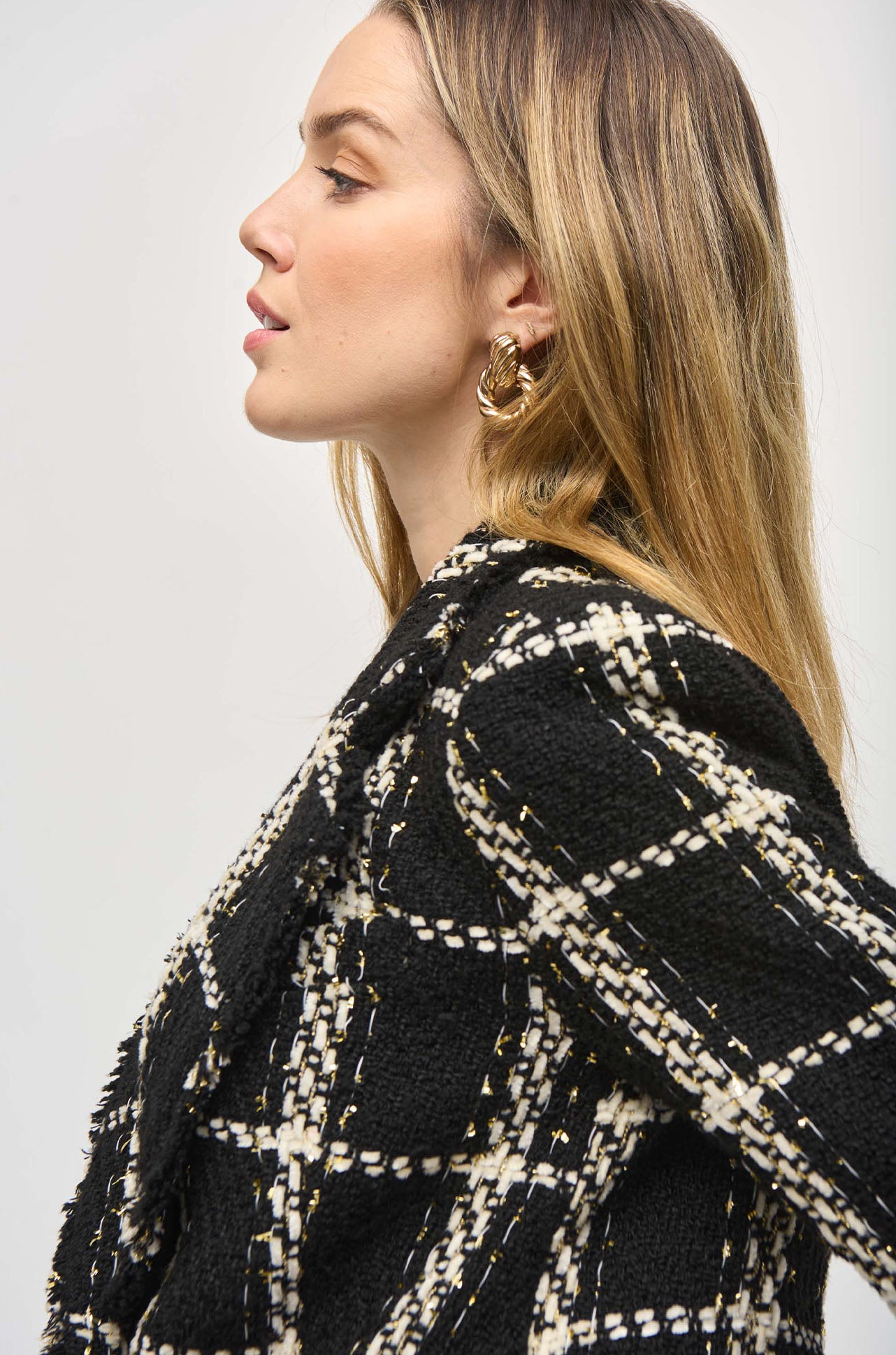 Joseph Ribkoff - Plaid Bouclé Blazer with Pockets