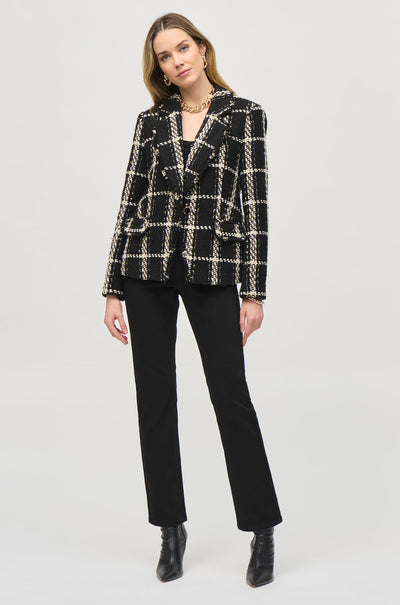 Joseph Ribkoff - Plaid Bouclé Blazer with Pockets