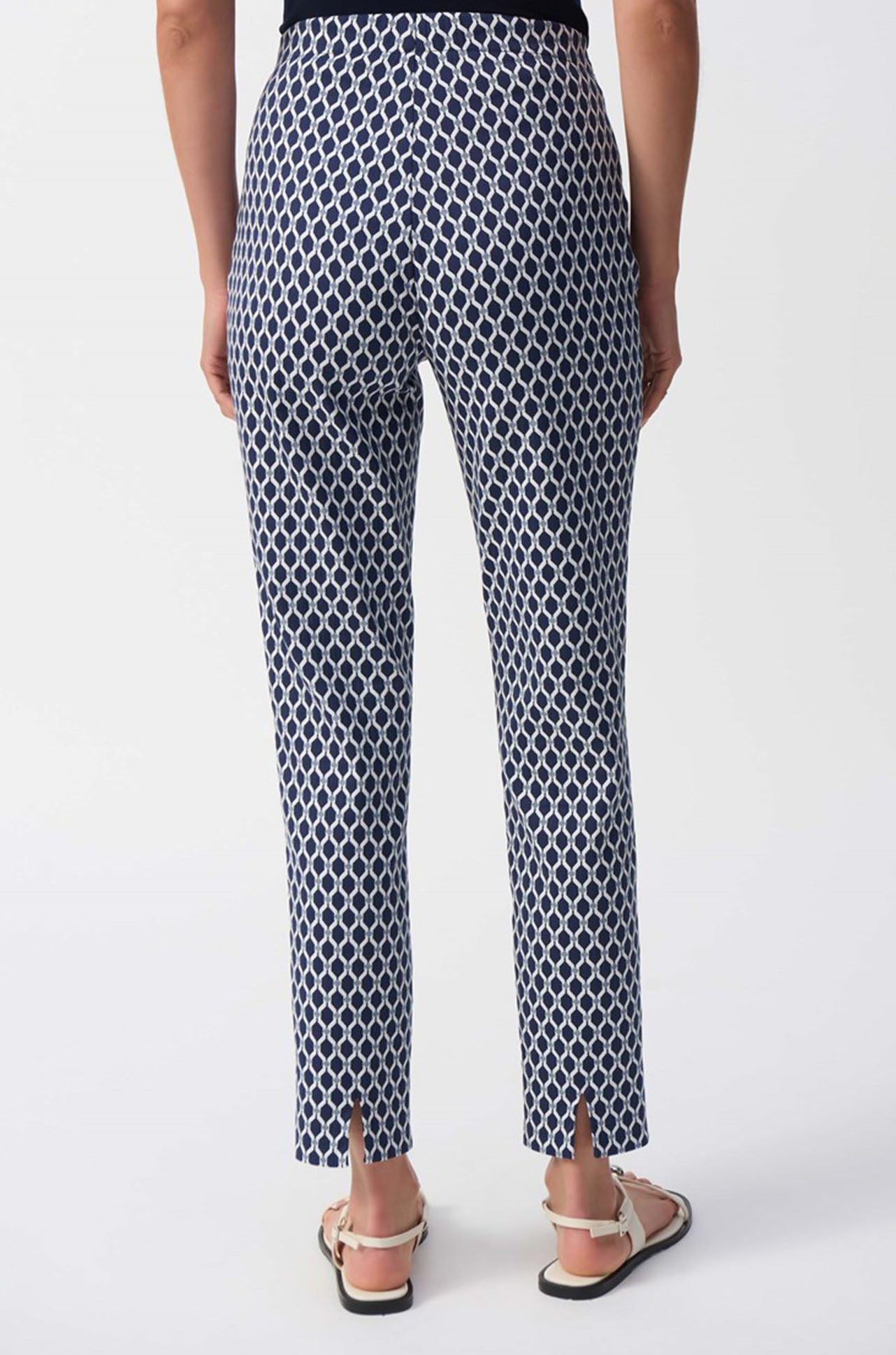 Joseph Ribkoff - Jacquard Geometric Print Slim Fit Pants
