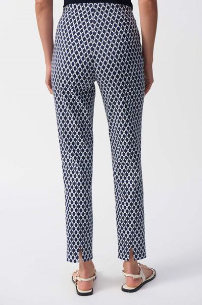 Joseph Ribkoff - Jacquard Geometric Print Slim Fit Pants