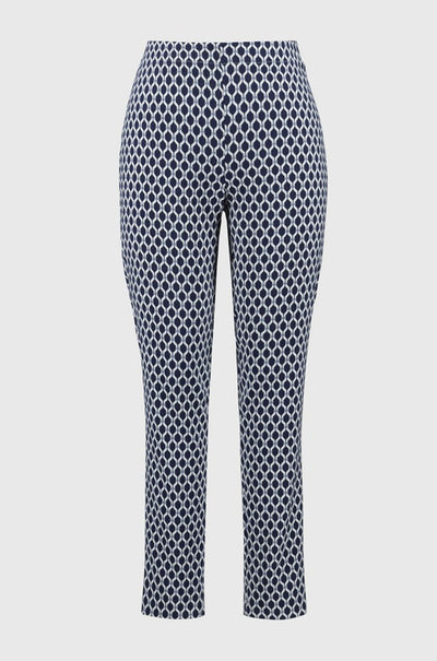 Joseph Ribkoff - Jacquard Geometric Print Slim Fit Pants