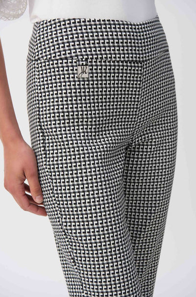 Joseph Ribkoff - Geometric Jacquard Crop Pull-On Pants