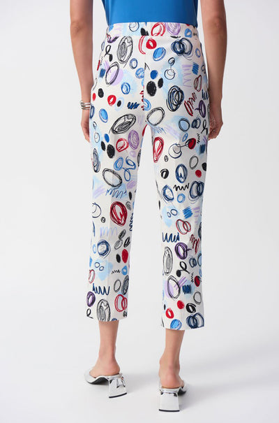 Joseph Ribkoff - Millennium Abstract Print Crop Pants
