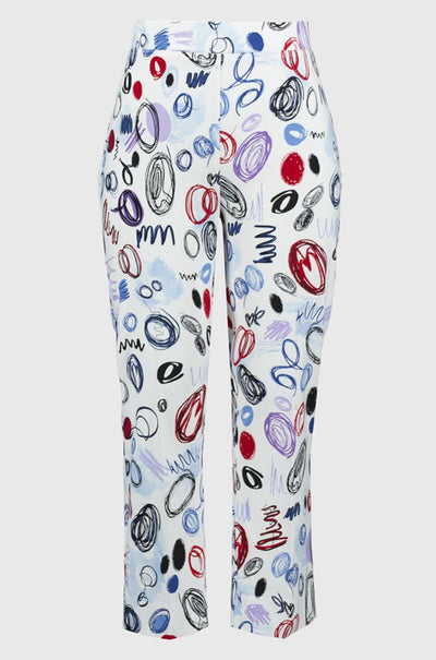 Joseph Ribkoff - Millennium Abstract Print Crop Pants