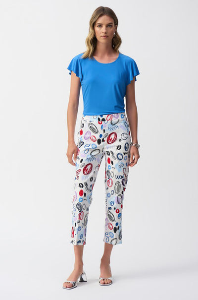 Joseph Ribkoff - Millennium Abstract Print Crop Pants