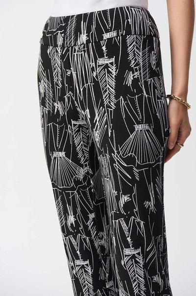 Joseph Ribkoff - Silky Knit Conversational Print Crop Pants
