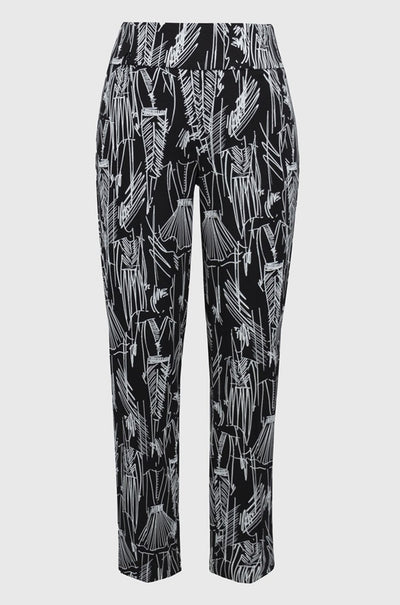 Joseph Ribkoff - Silky Knit Conversational Print Crop Pants
