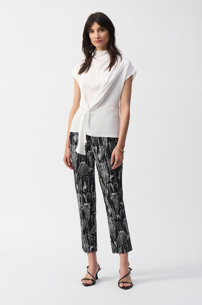 Joseph Ribkoff - Silky Knit Conversational Print Crop Pants