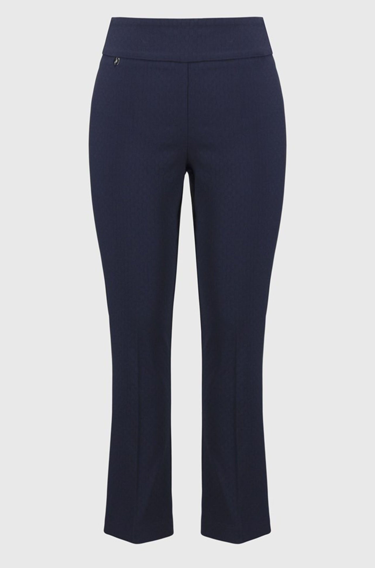 Joseph Ribkoff - Textured Jacquard Crop Pull-On Pants in Midnight Blue
