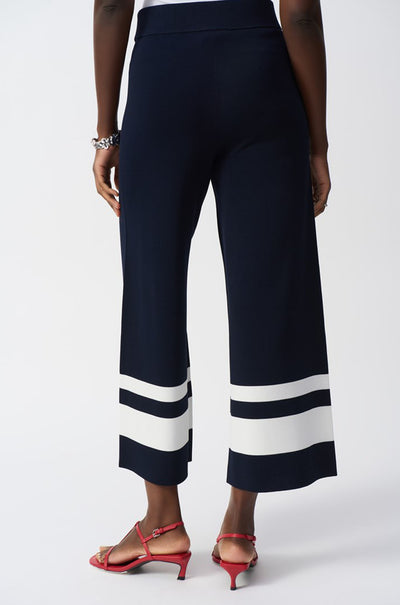 Joseph Ribkoff - Placement Stripe Sweater Knit Culotte