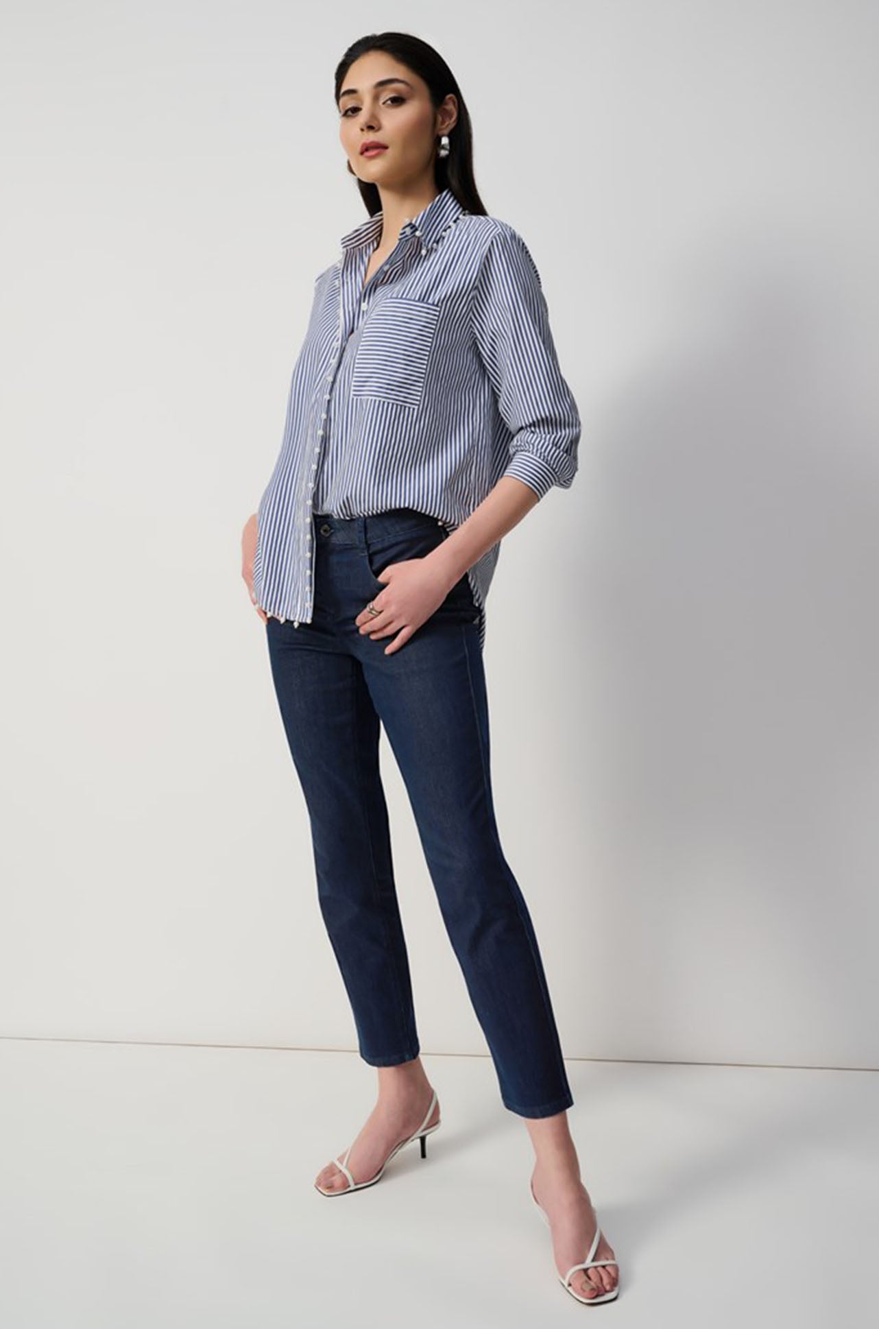 Joseph Ribkoff - Gia Classic Slim Fit Stretch Jeans in Dark Blue