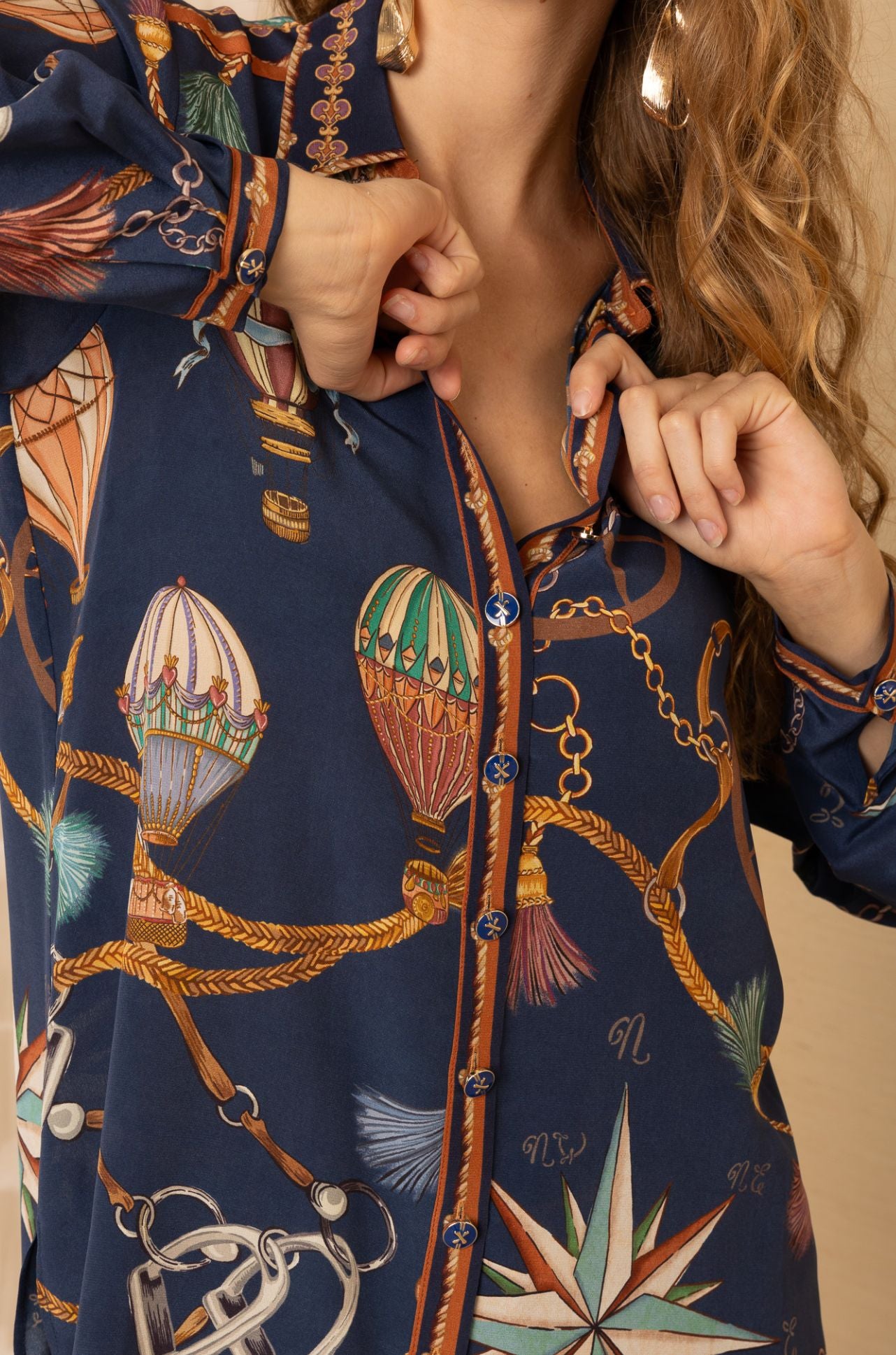 Hale Bob - Cleo Long Sleeve Top in Navy