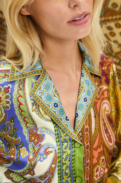 Alèmais - Clemenza Spliced Silk Shirt