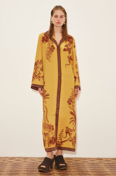 Alèmais - Banana Blossom Silk Shirtdress