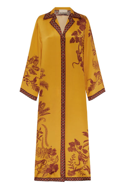 Alèmais - Banana Blossom Silk Shirtdress