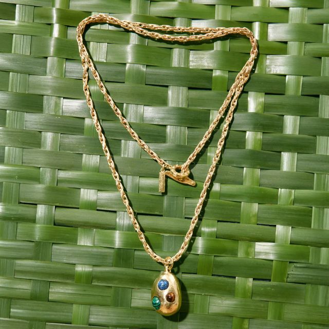 Alèmais - Jem Rainbow Stone Egg Pendant