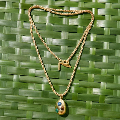 Alèmais - Jem Rainbow Stone Egg Pendant