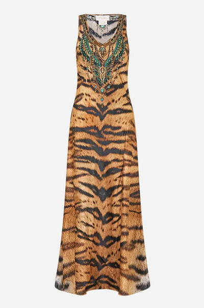 Camilla - A Wink To The Wild Bias Cut Tank Dress