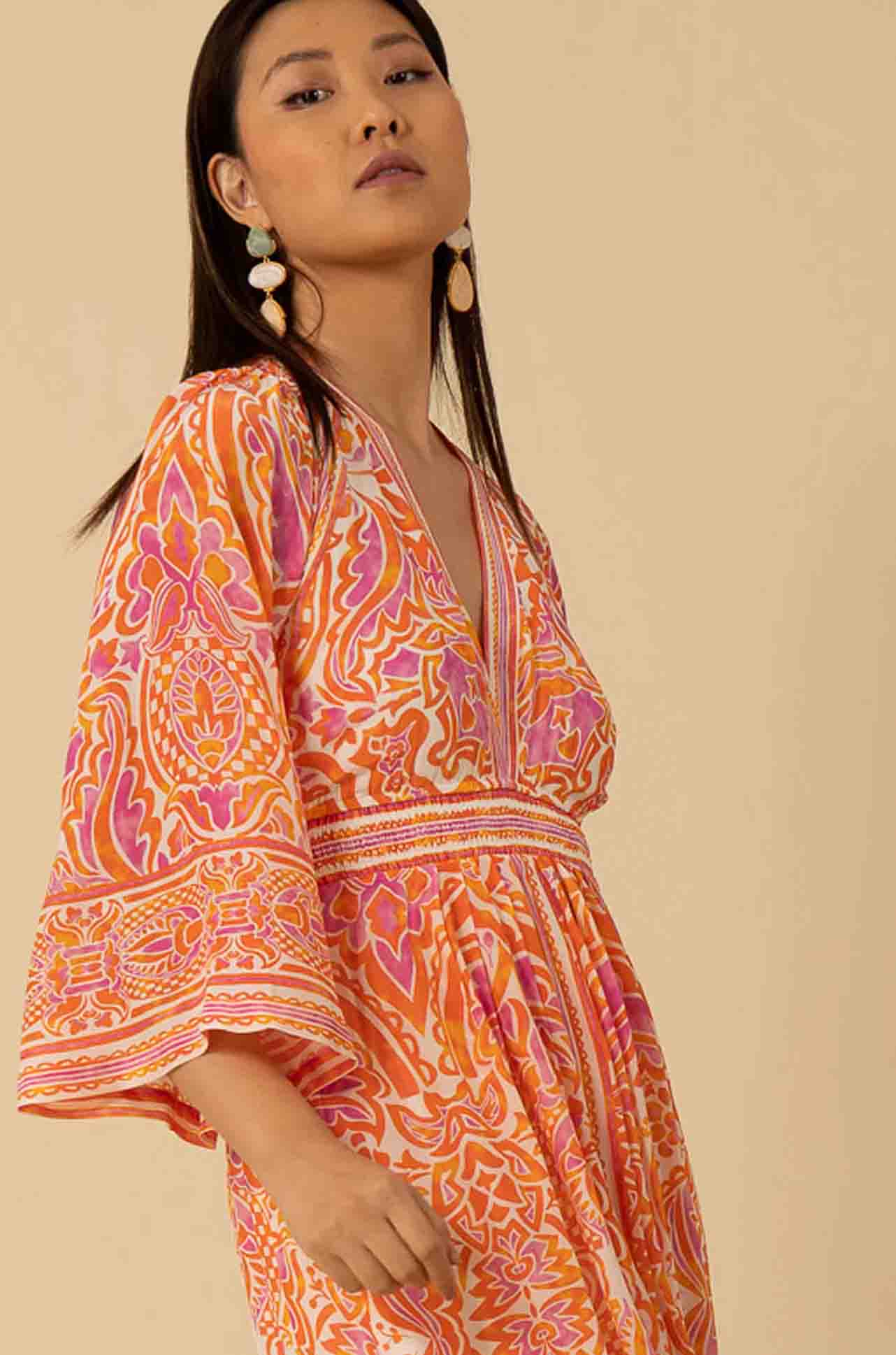 Hale Bob - Abby Long Sleeve Maxi Dress