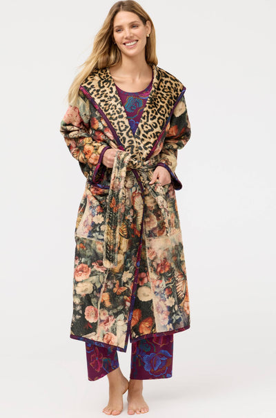 Johnny Was - Aditi Reversible Cozy Robe in Leopard