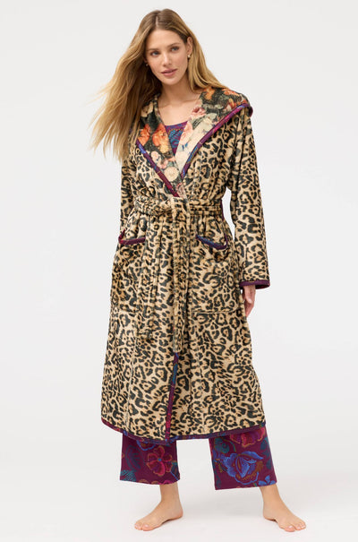 Johnny Was - Aditi Reversible Cozy Robe in Leopard