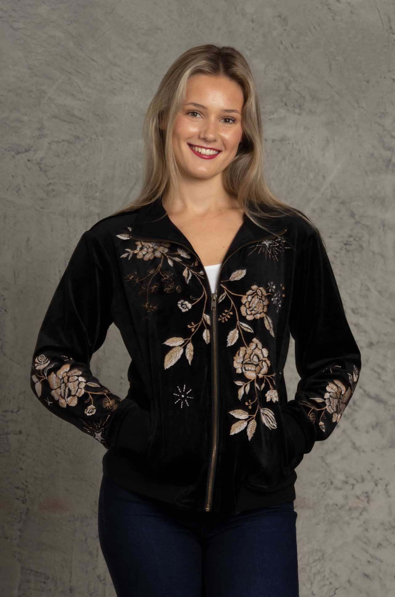 Johnny Was - Ally Velour Mock Neck Sweatshirt