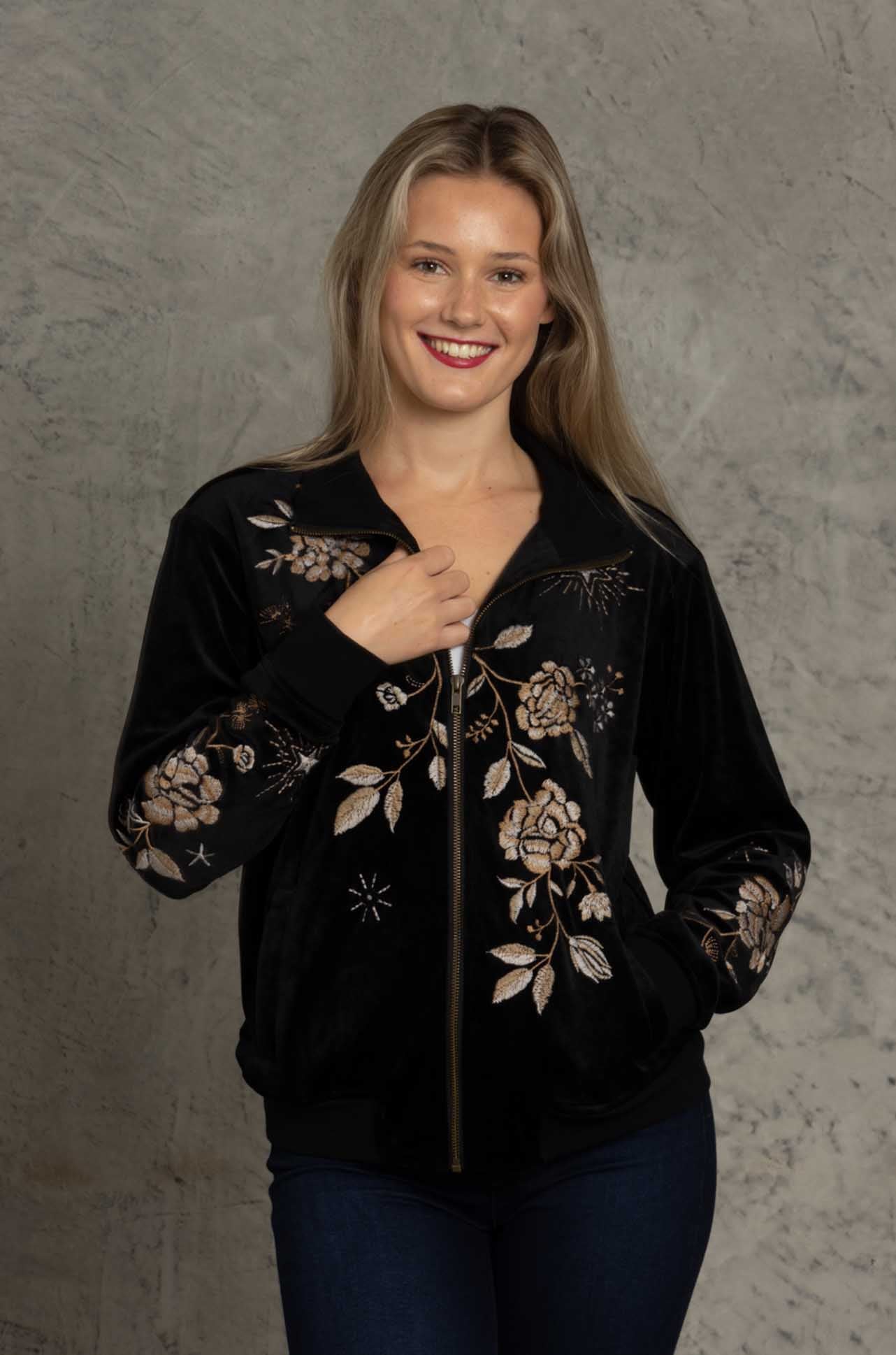Johnny Was - Ally Velour Mock Neck Sweatshirt