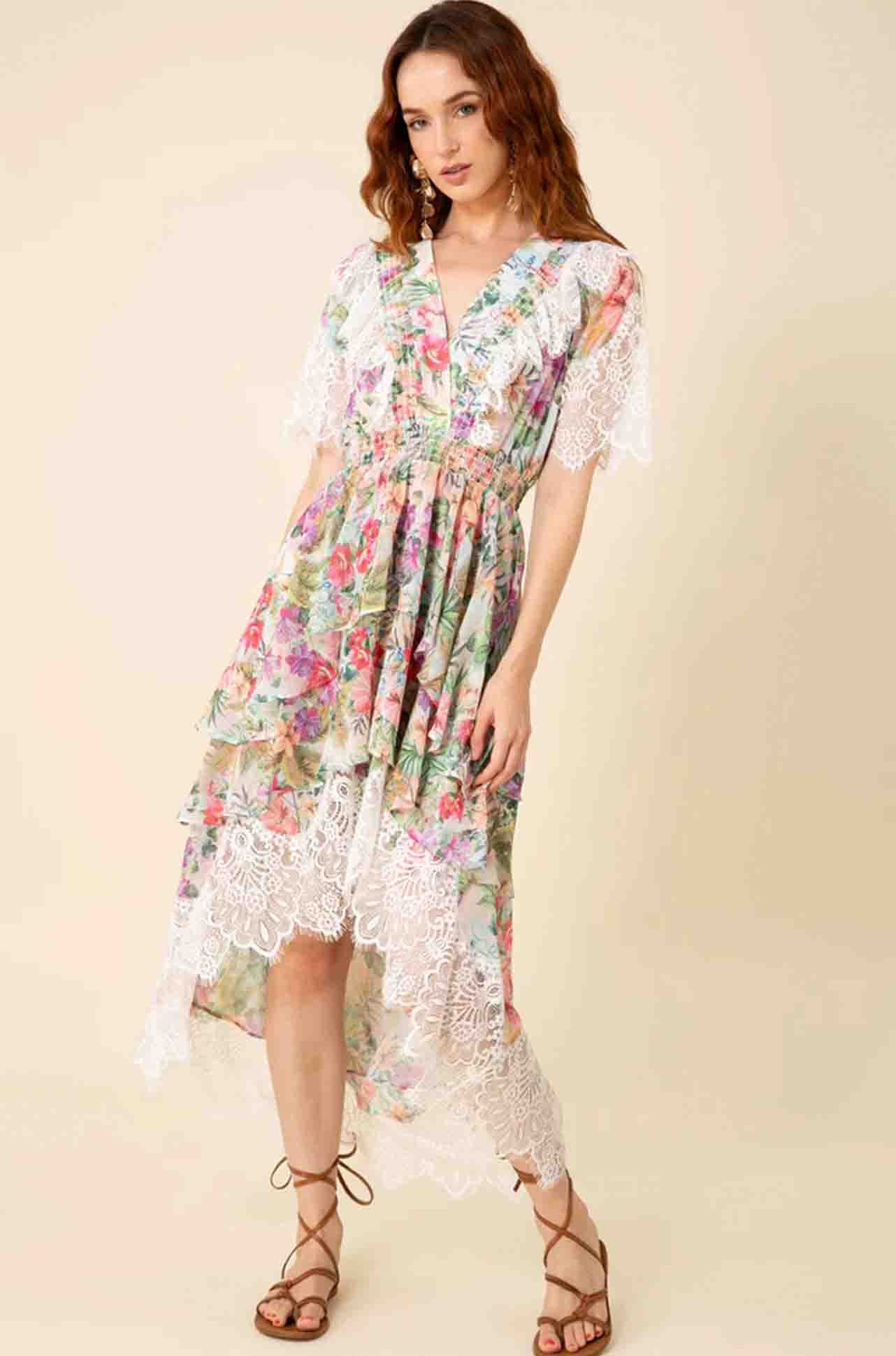 Hale Bob - Annabelle S/S Tiered Dress