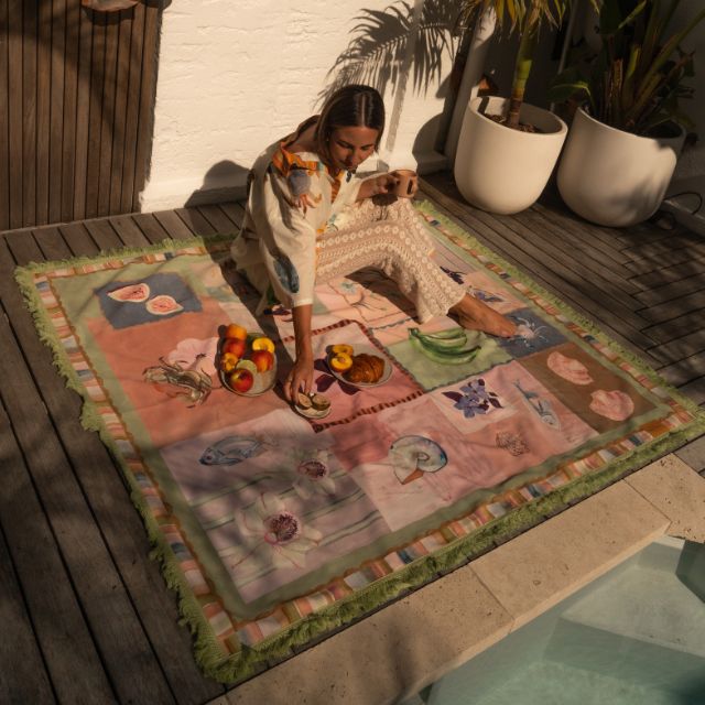 Wandering Folk - Annie Everingham Picnic Rug