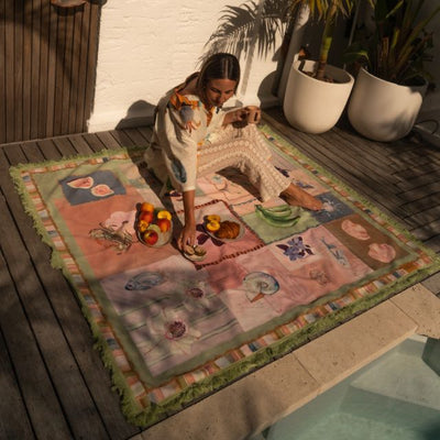 Wandering Folk - Annie Everingham Picnic Rug