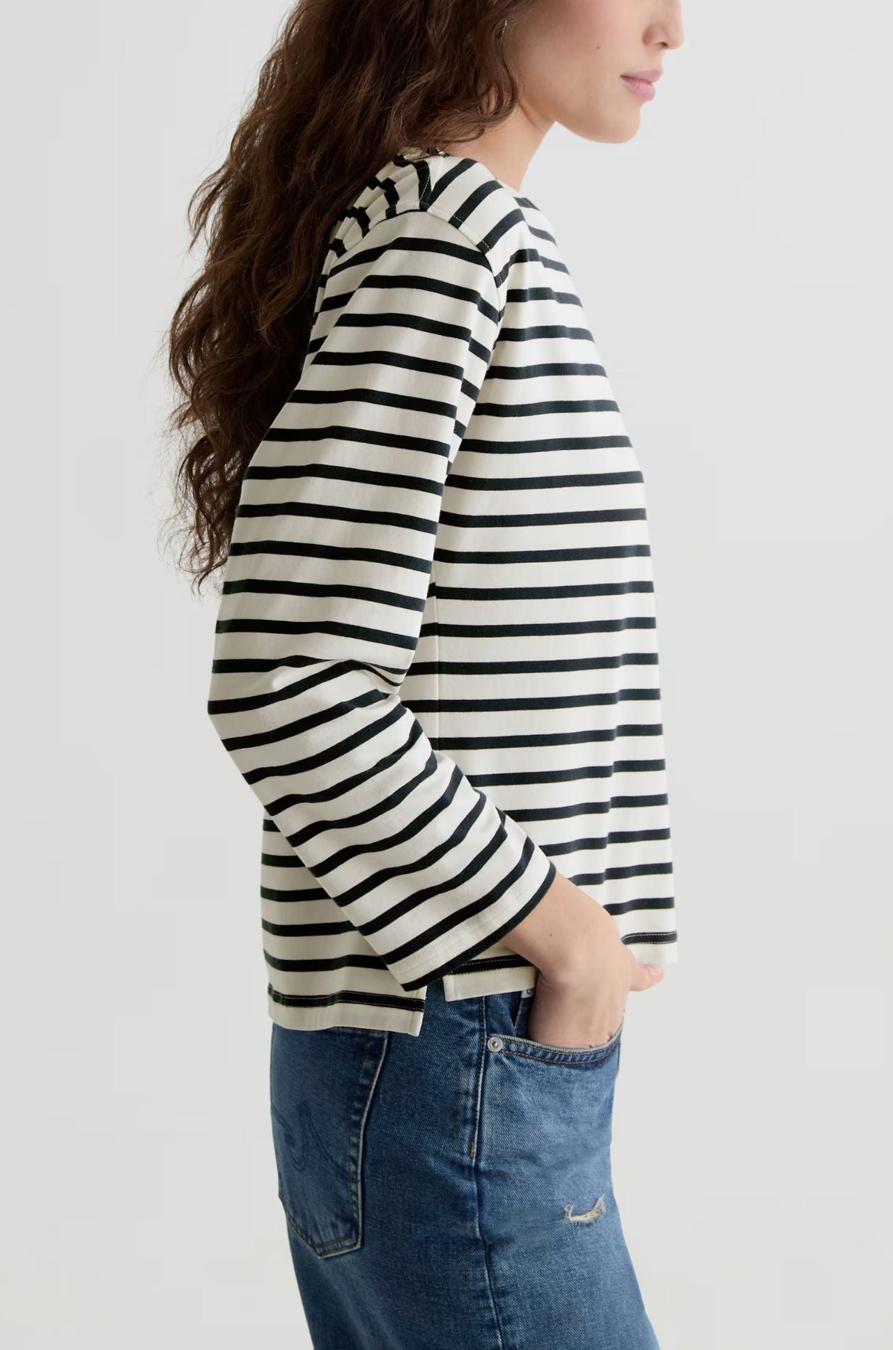 AG Jeans - Annie Tee in Powder Pacific Navy