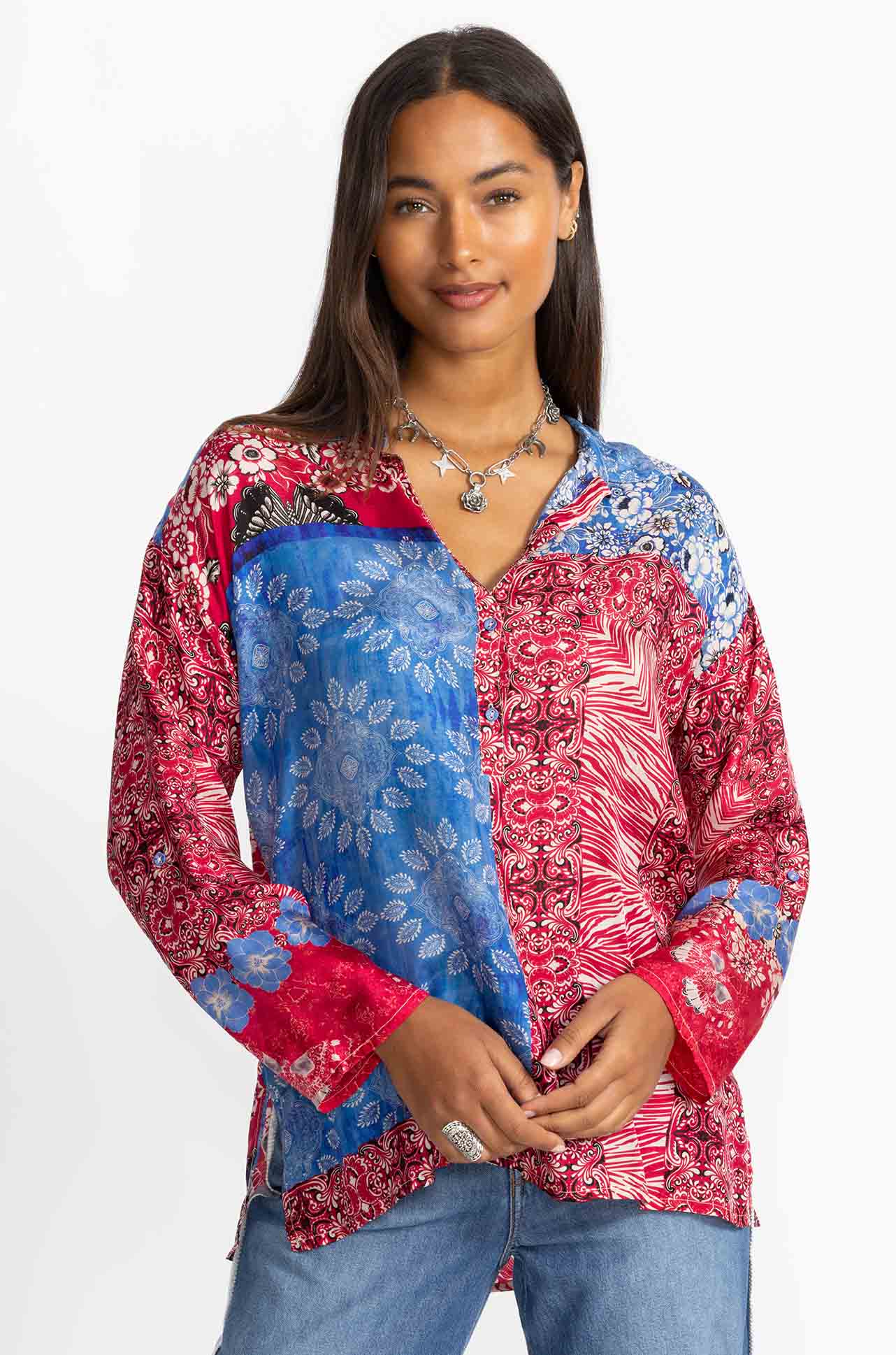 Johnny Was - Arend Tunic in Mayborn Scarf Print