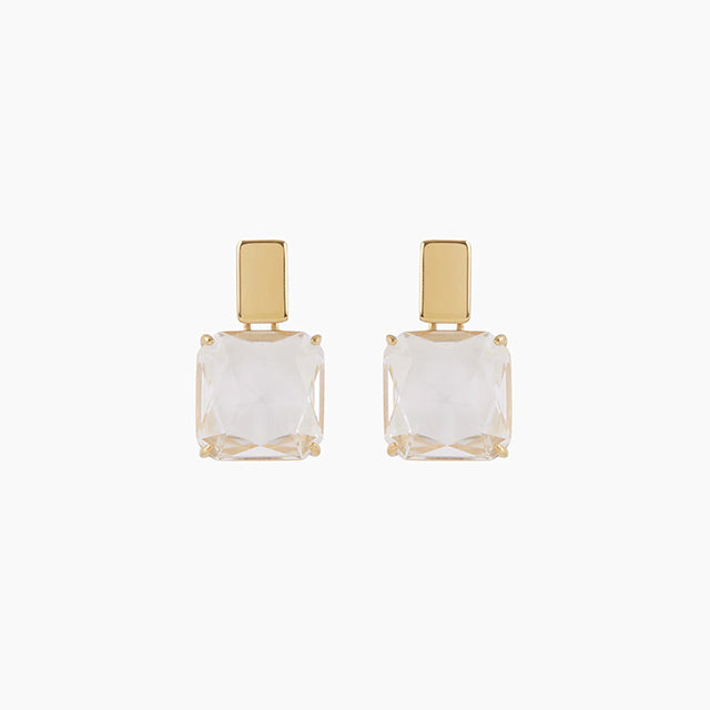 Zahar - Arianna Earrings in Clear Glass Stone