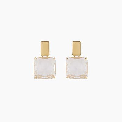 Zahar - Arianna Earrings in Clear Glass Stone