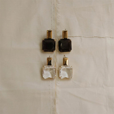 Zahar - Arianna Earrings in Clear Glass Stone