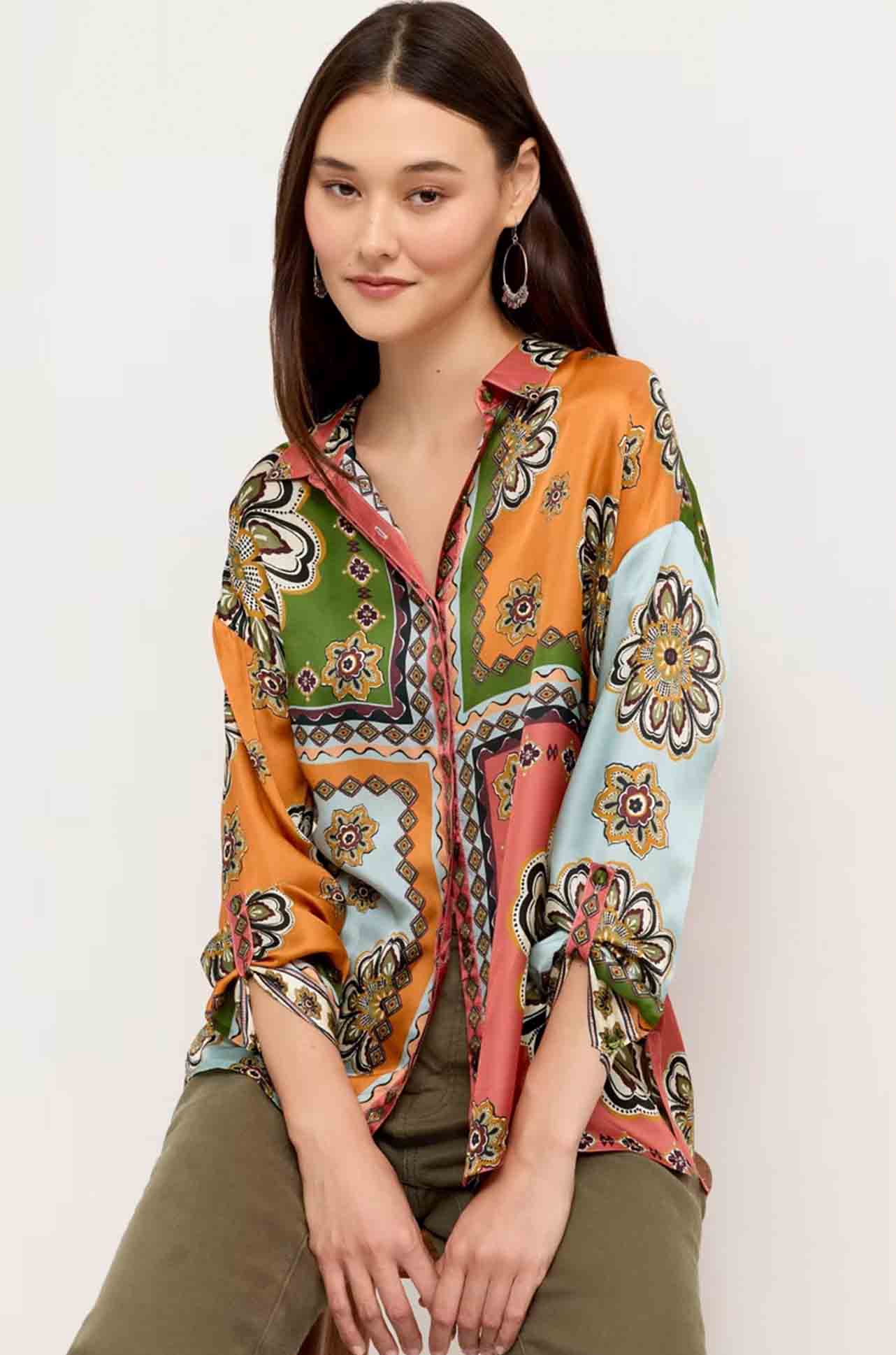 Johnny Was - The Audrey Button Up Shirt w/ Hidden Placket